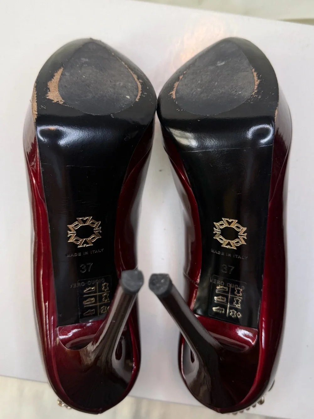 Women's Burgundy Patent Leather Pumps